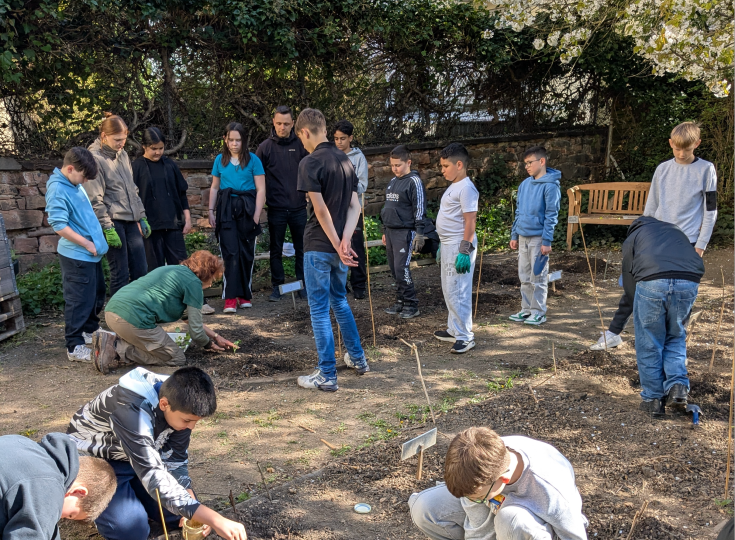 Historischer Schulgarten wird zum Ackerklassenzimmer